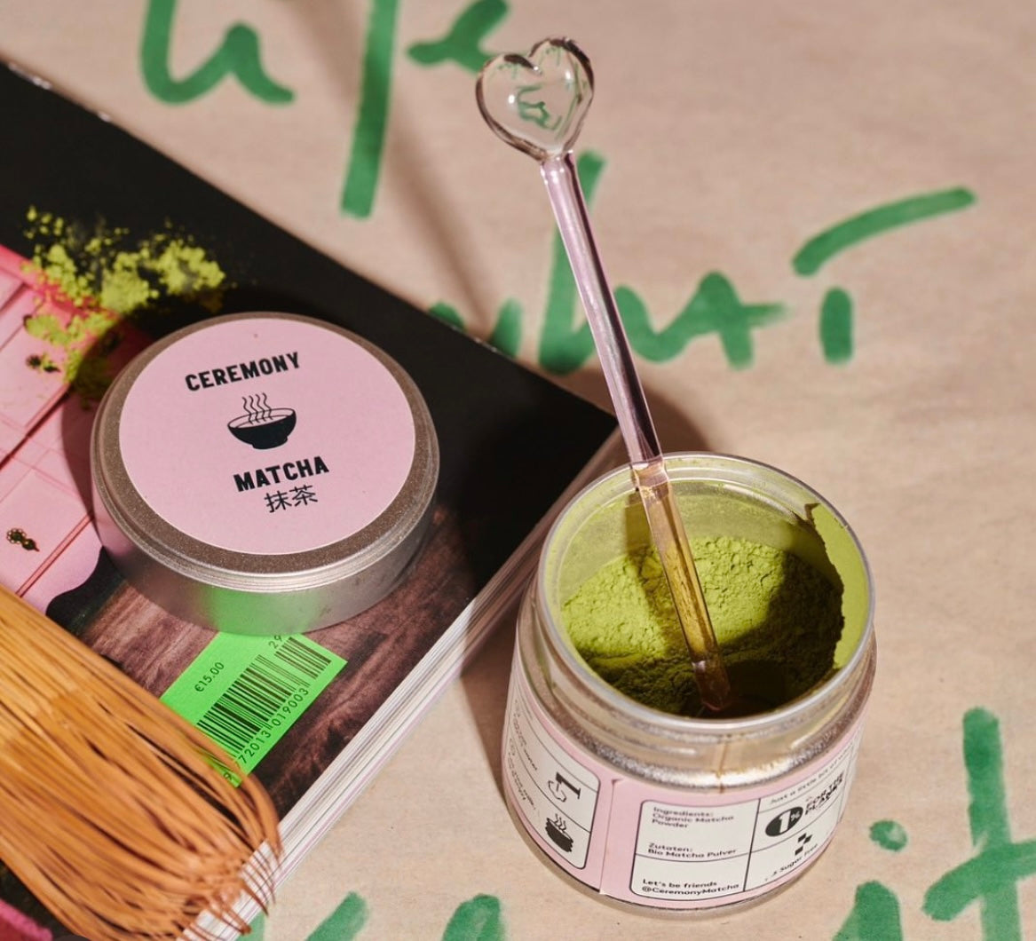 Set van 2 lepeltjes van glas met hartje - RUBY Conceptstore