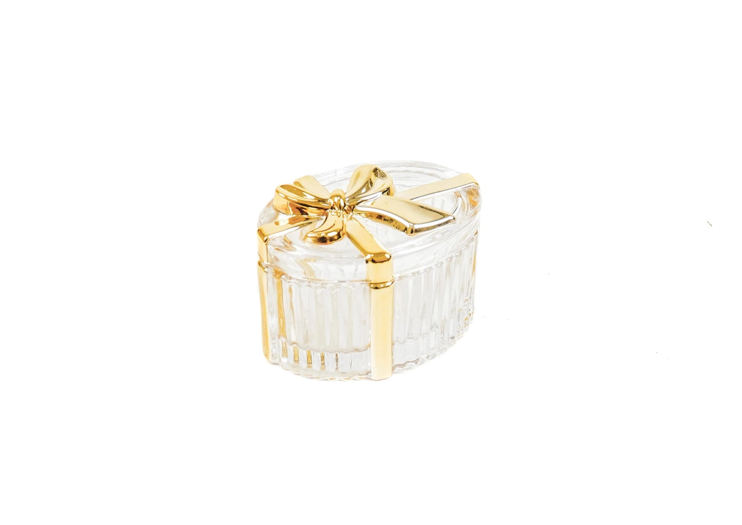 Opbergdoosje met Glamour; Ovale glazen doosje - RUBY Conceptstore