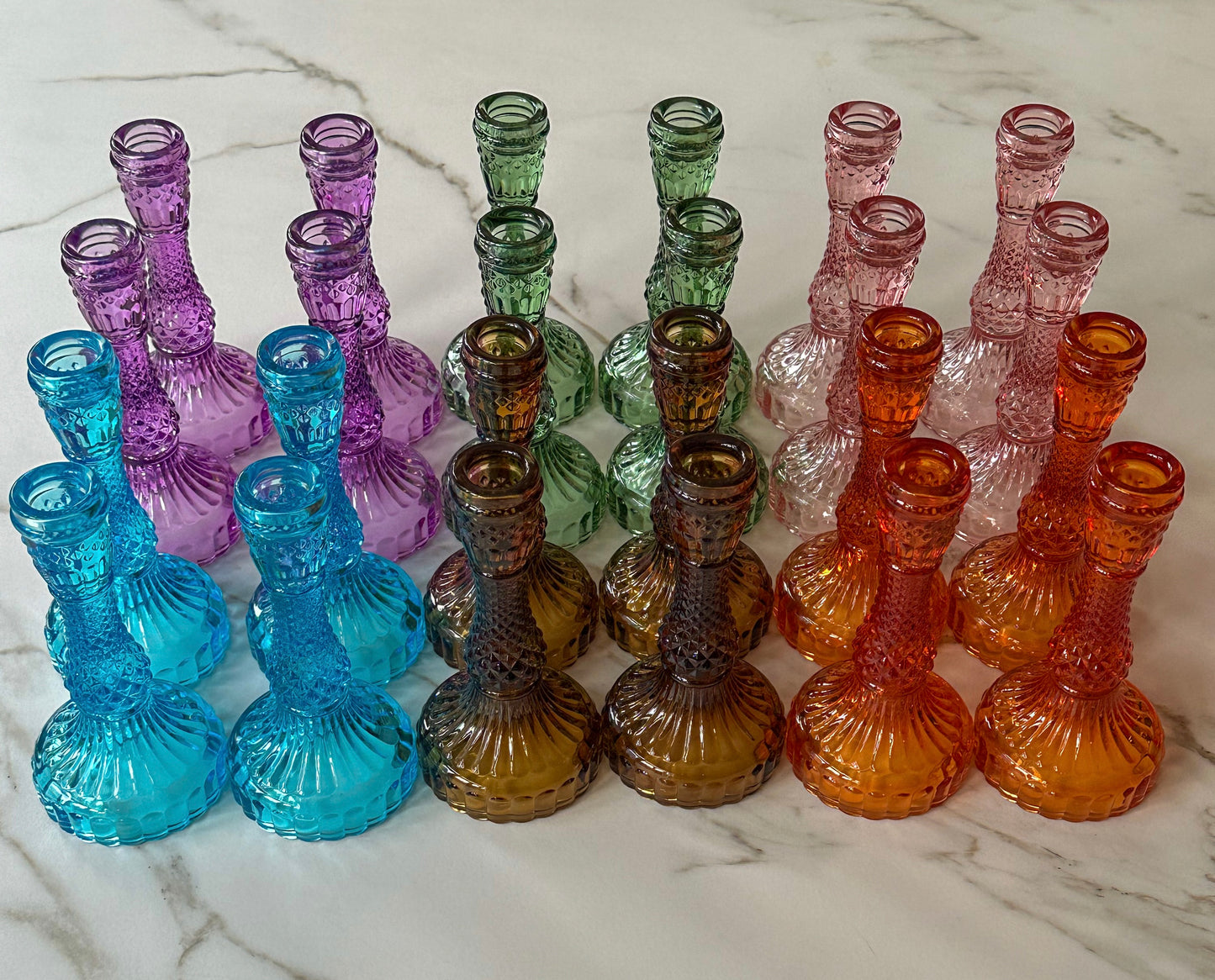 Glazen kandelaar Groen - RUBY Conceptstore