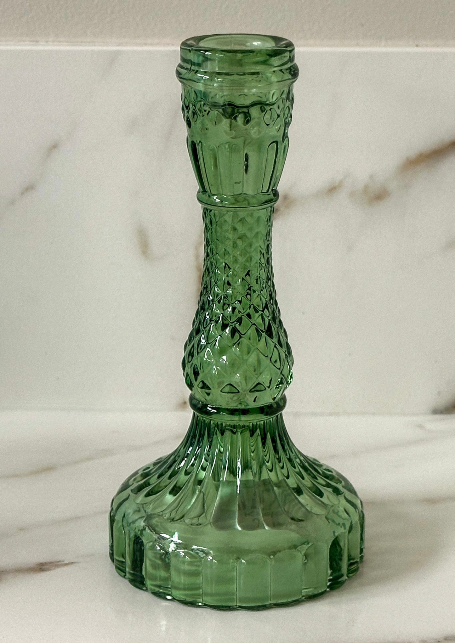 kandelaar glas groen