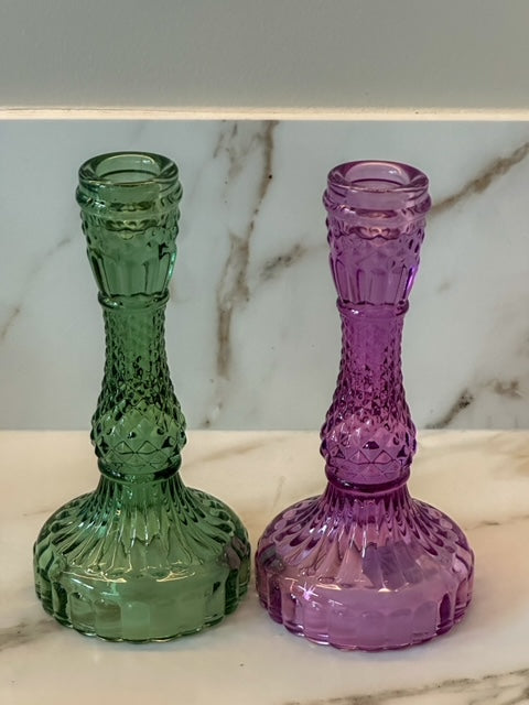 Glazen kandelaar Groen - RUBY Conceptstore