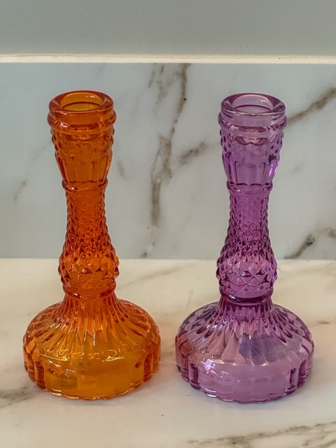 glazen kandelaar Oranje - RUBY Conceptstore