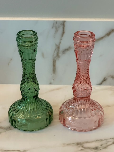 Glazen kandelaar Groen - RUBY Conceptstore
