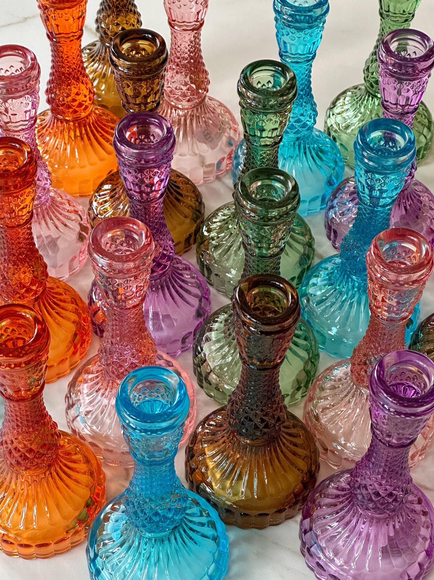 Glazen kandelaar Amber - RUBY Conceptstore