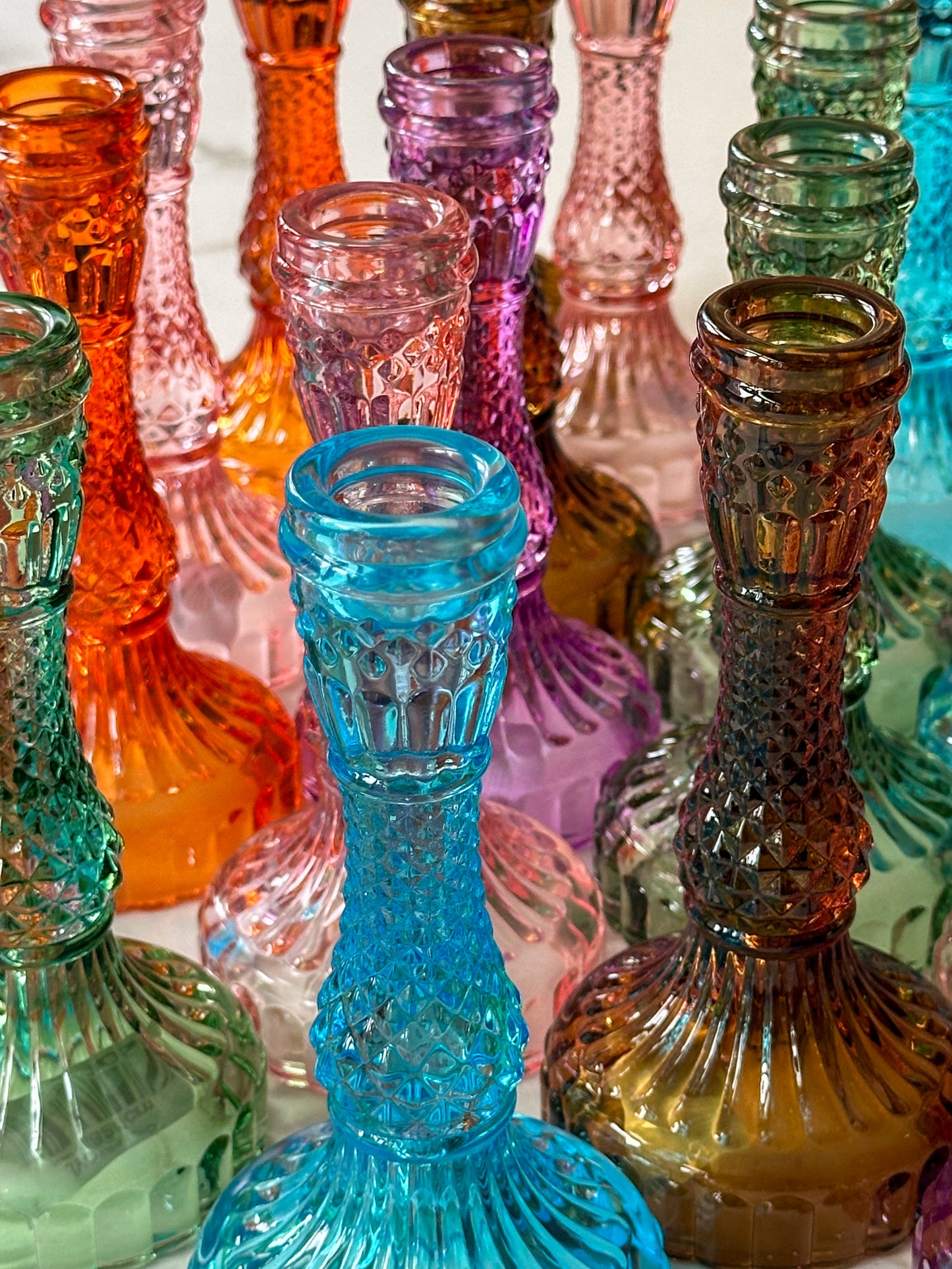 glazen kandelaar Oranje - RUBY Conceptstore