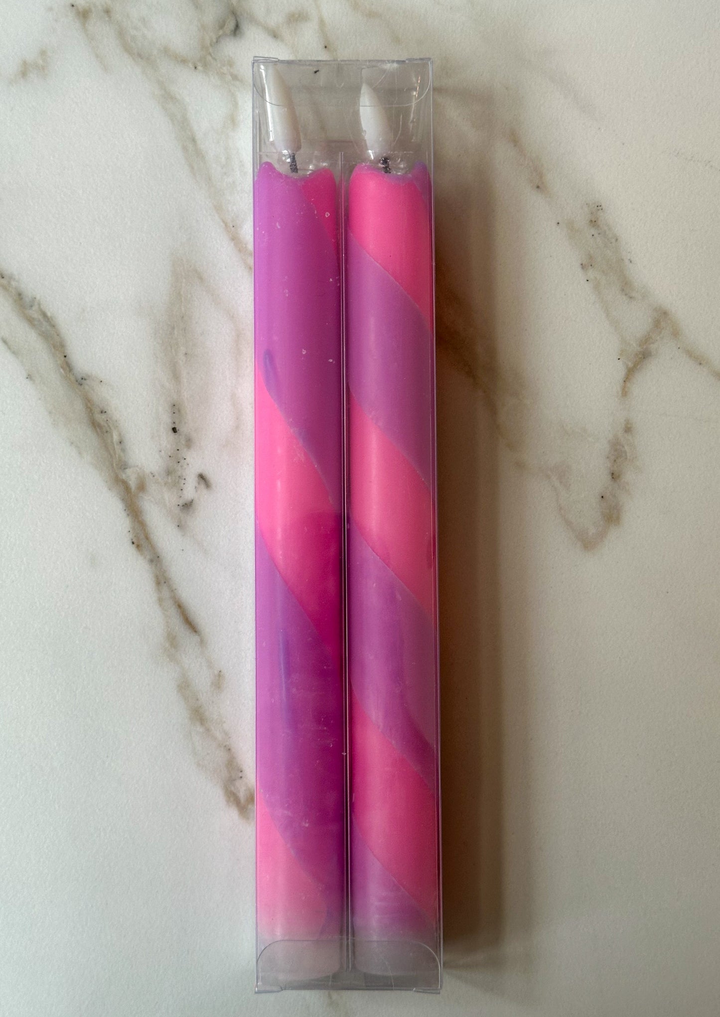 LED kaarsen roze paars zuurstok (2 stuks) - RUBY Conceptstore