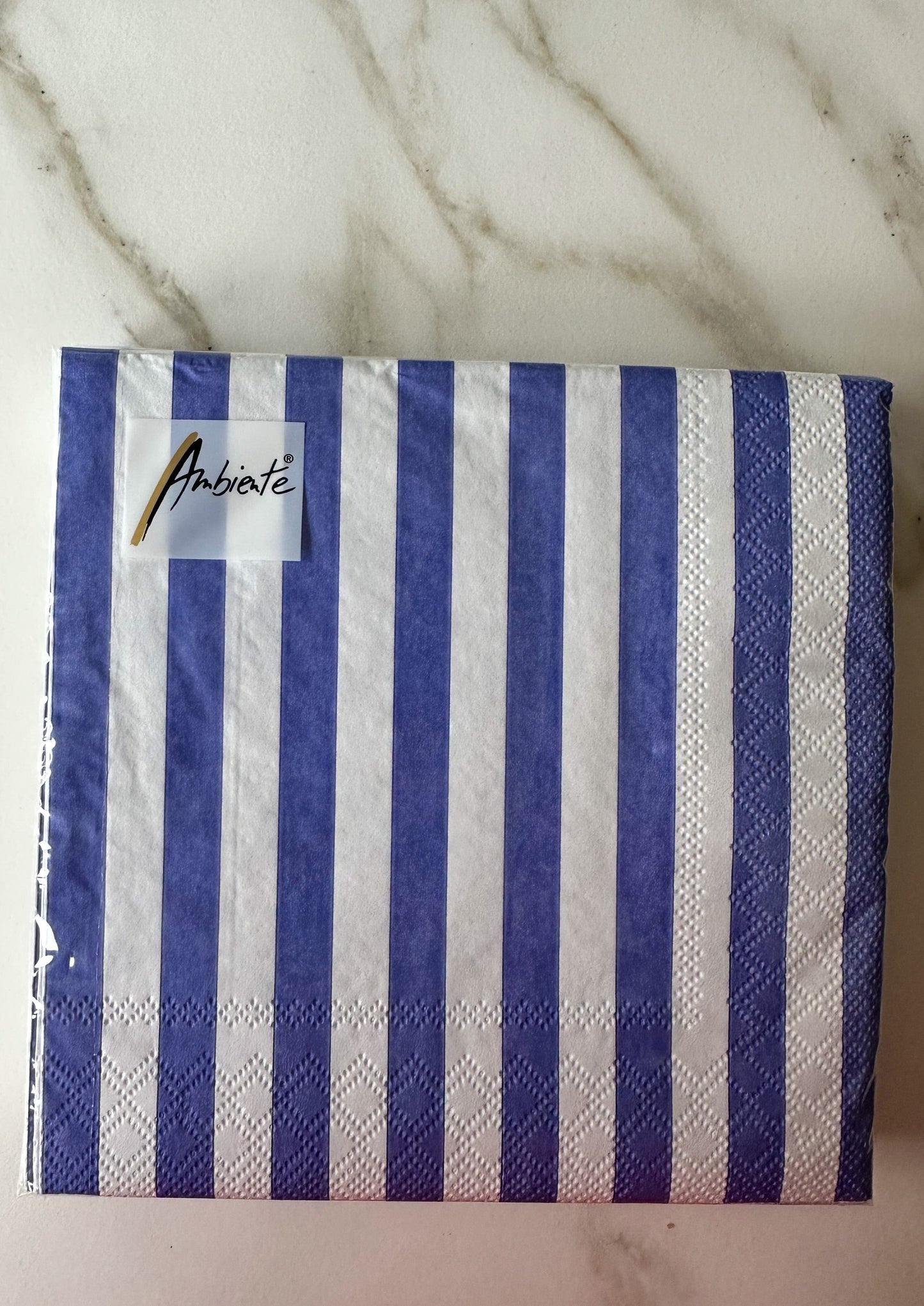 Servetten streep blauw wit - RUBY Conceptstore