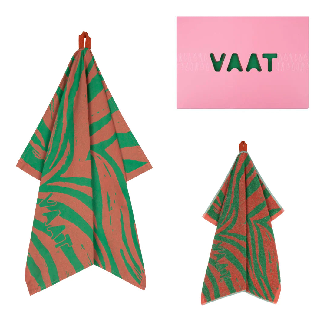 Handdoeken set ZEBRA koraal groen - RUBY Conceptstore
