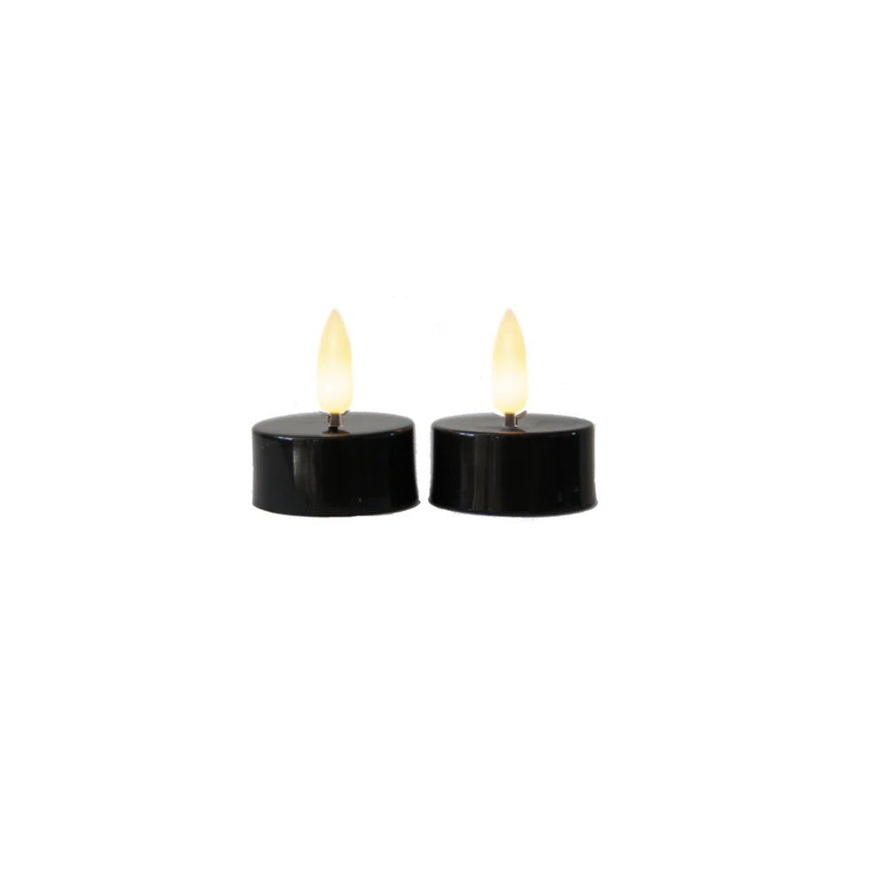 LED Waxinelichtjes zwart (2 stuks) - RUBY Conceptstore