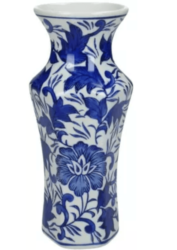 Vaas chinees blauw 21 cm - RUBY Conceptstore
