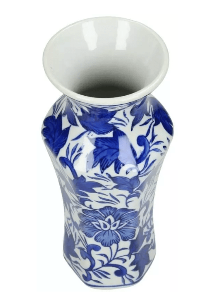 Vaas chinees blauw 21 cm - RUBY Conceptstore