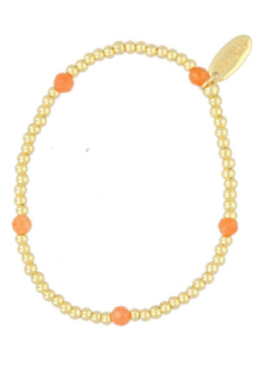 Armband goud oranje agaat - RUBY Conceptstore