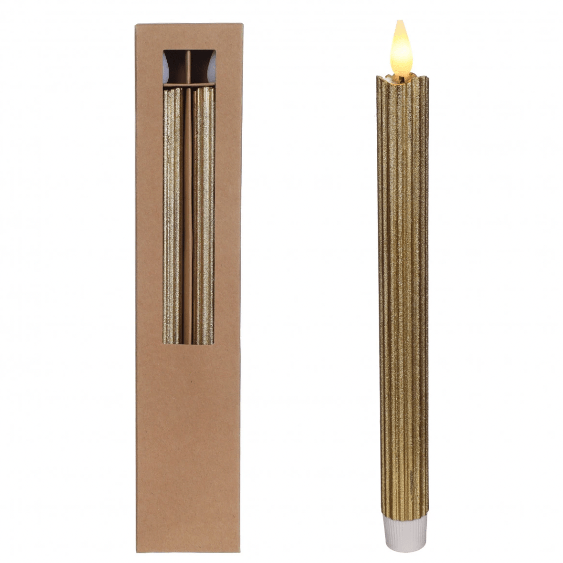 Led kaars goud