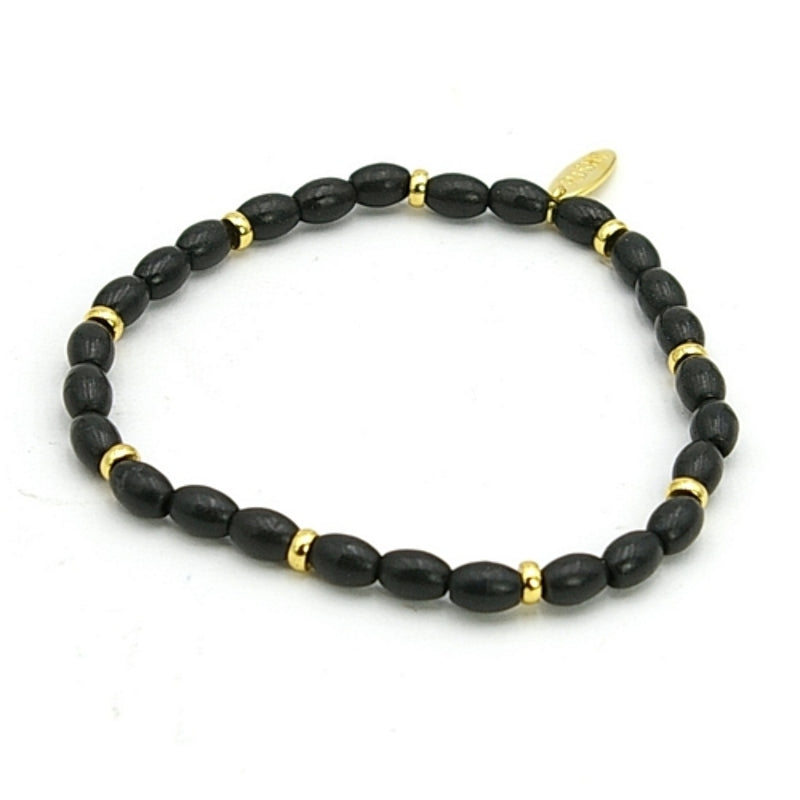 Armband zwart met goud - RUBY Conceptstore