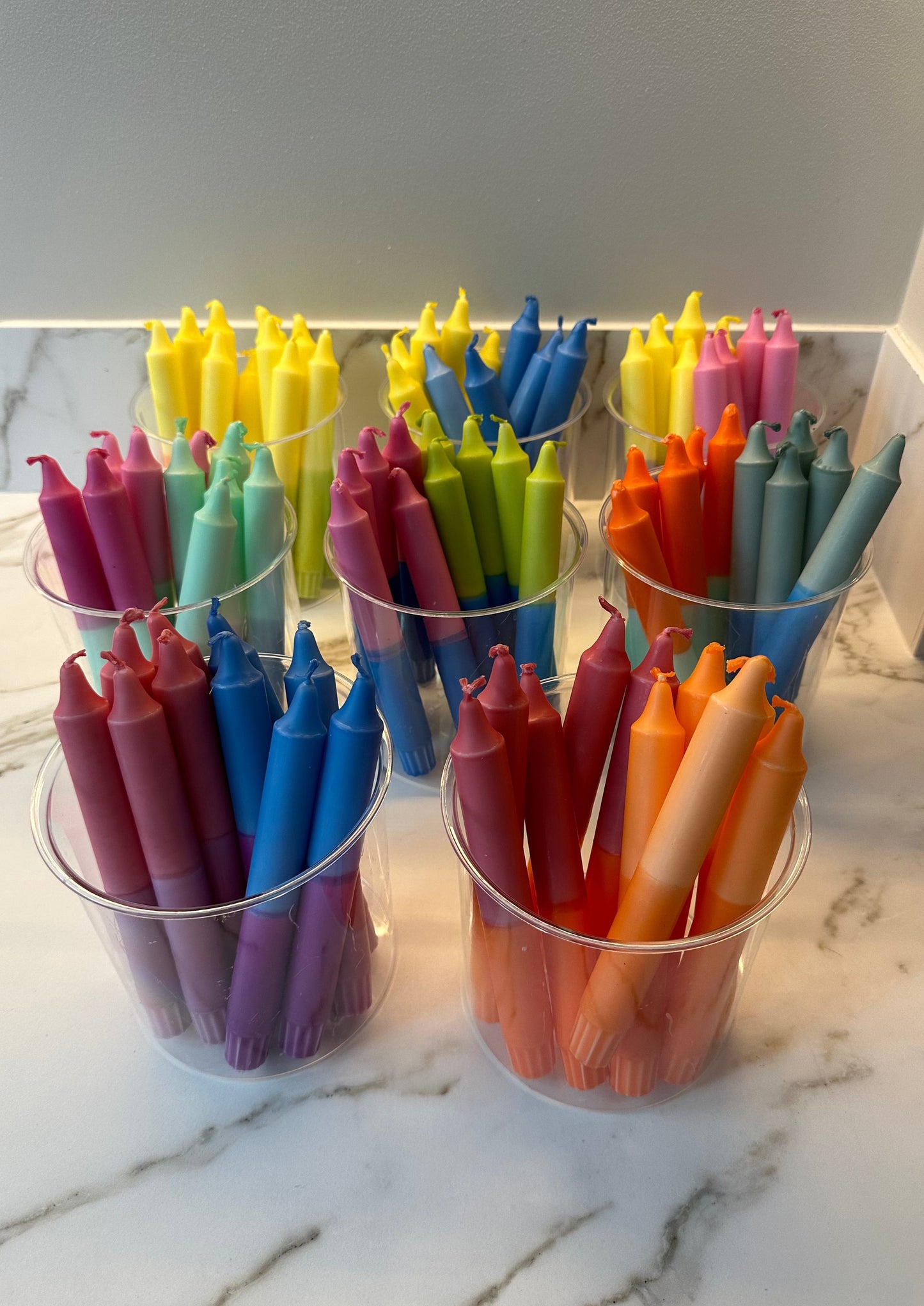 Dippy dip dye kaars kleuren