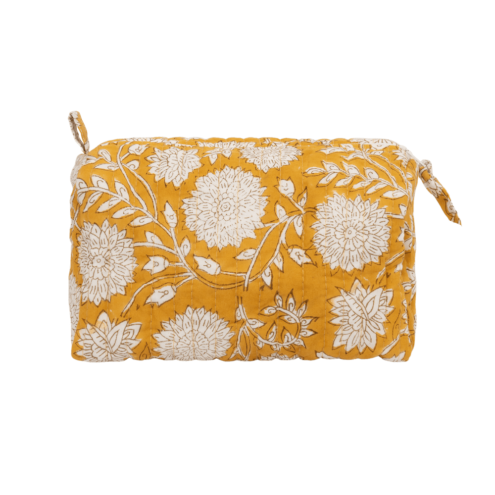 Toilettas blokprint mosterd - RUBY Conceptstore