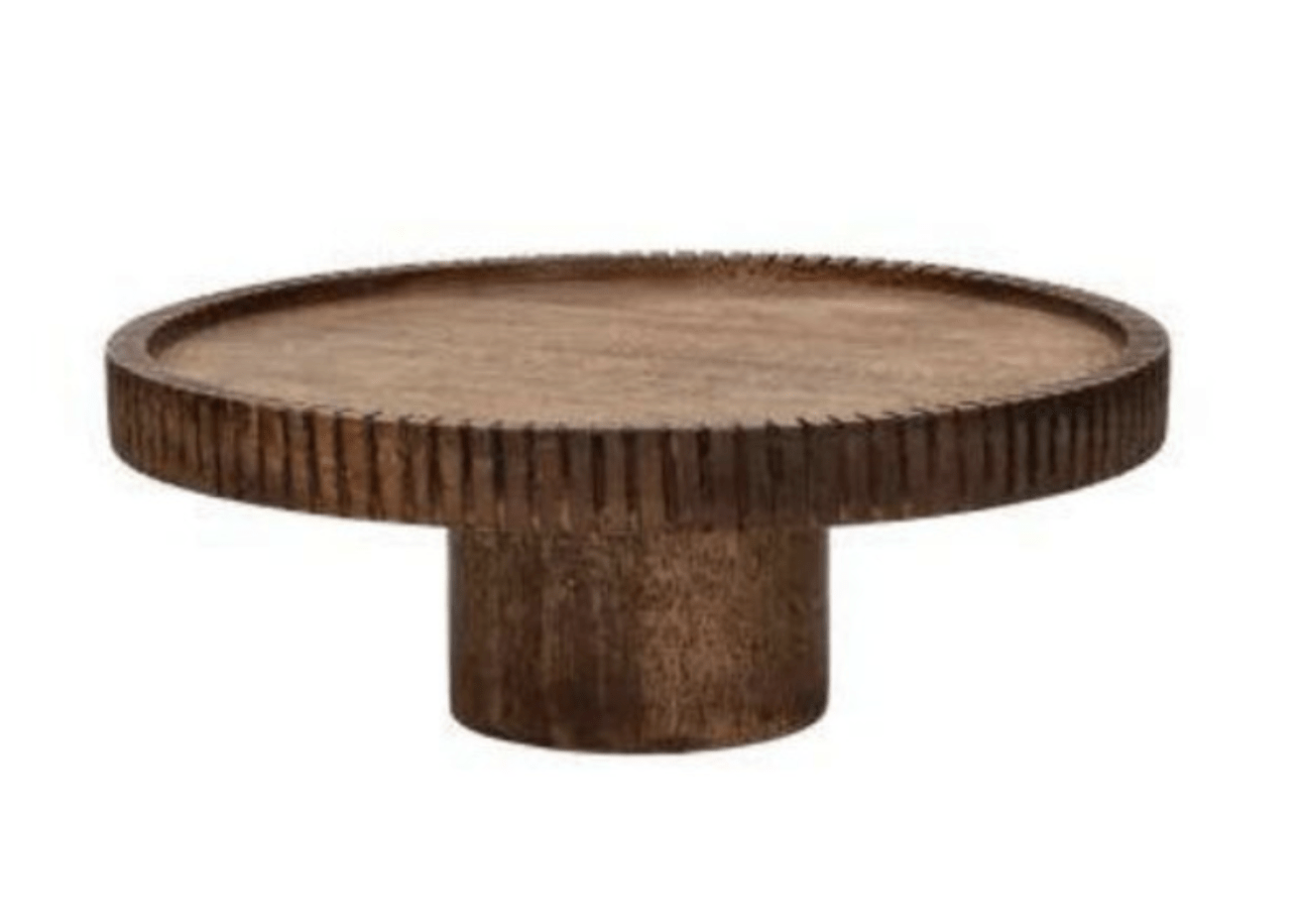 Plateau op voet hout 28cm - RUBY Conceptstore