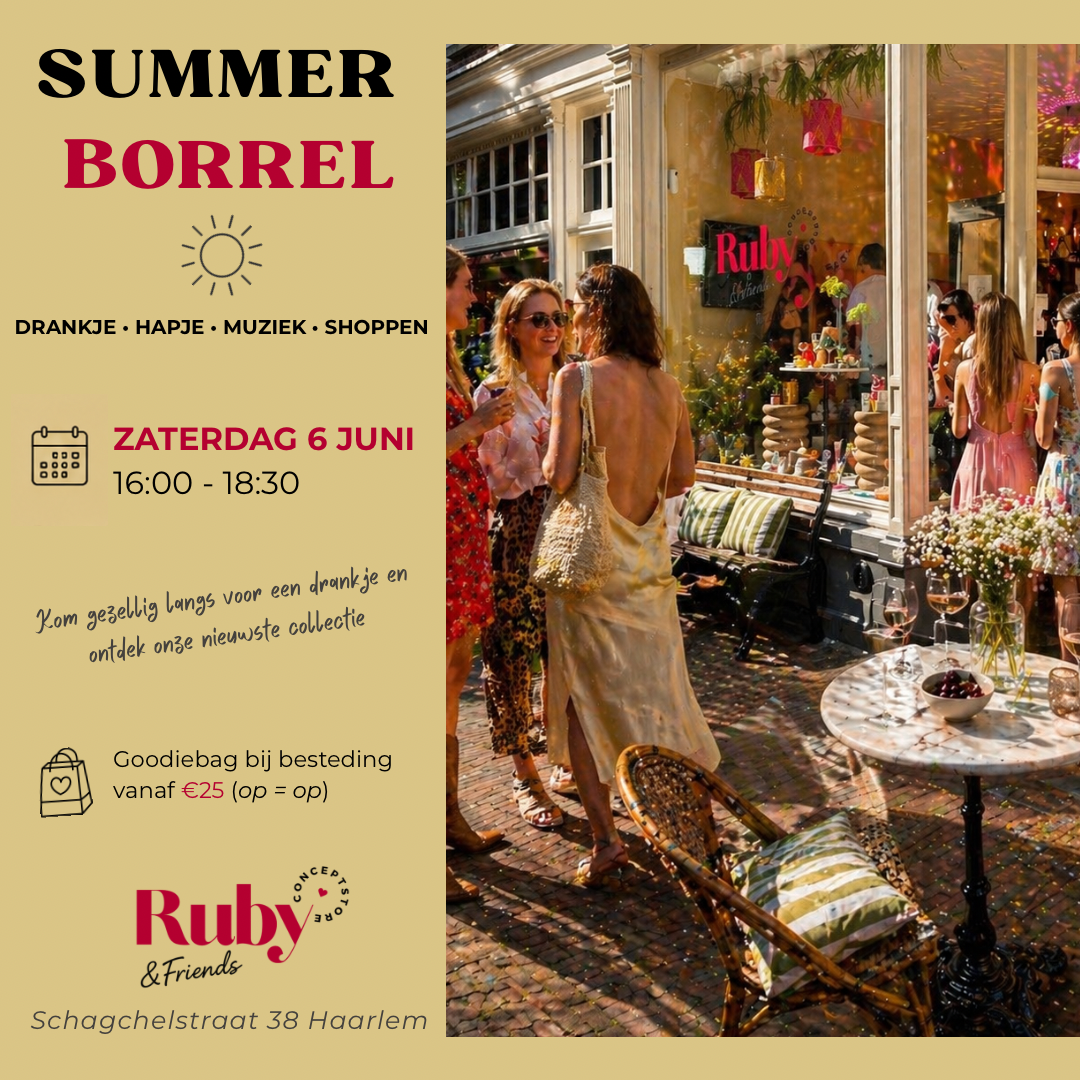 Summer Shopping Borrel in Haarlem bij Ruby & Friends Conceptstore