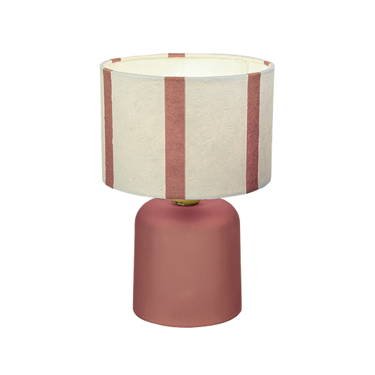 LED Tafellamp Roze – Gestreepte Kap