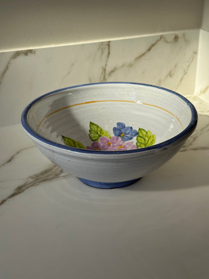 Vintage handbeschilderde schaal Portugal – keramiek schaal met bloemen - Ruby Conceptstore 