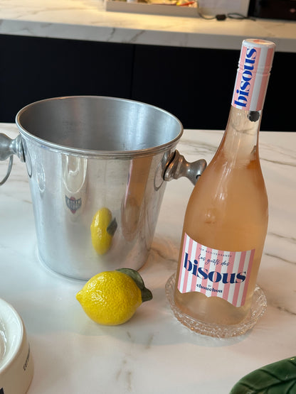 Vintage champagnekoeler – wijnkoeler met ringhandvatten - Ruby Conceptstore 