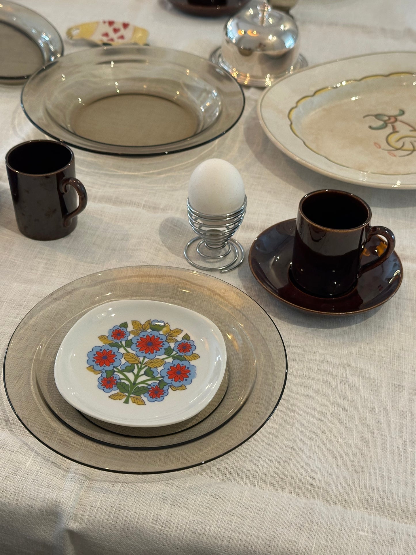 Vintage Bavaria schaaltjes bloemen – retro schaaltjes 11 cm (set van 3) - Ruby Conceptstore 