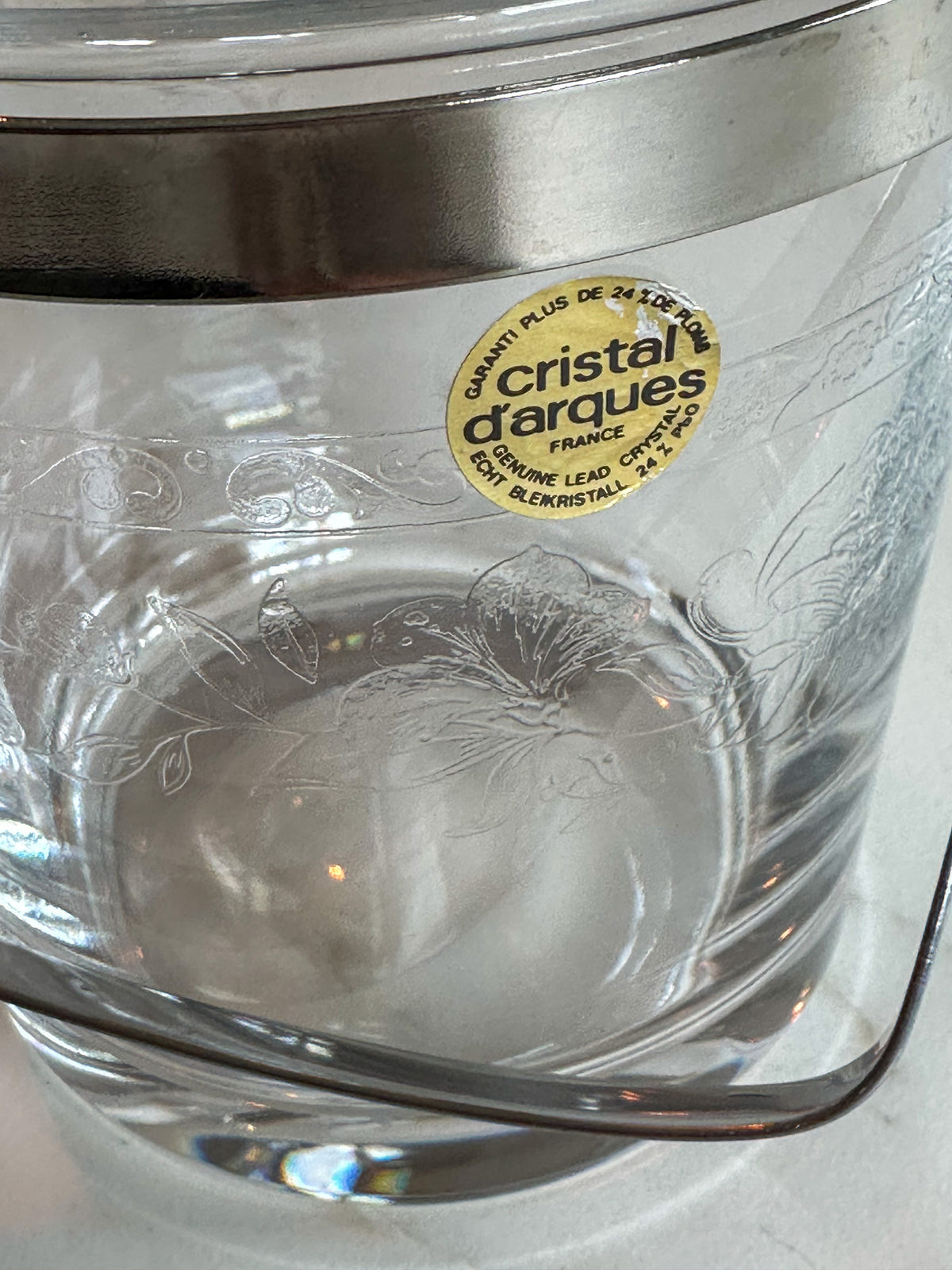 Vintage Cristal d’Arques ijsemmer glas