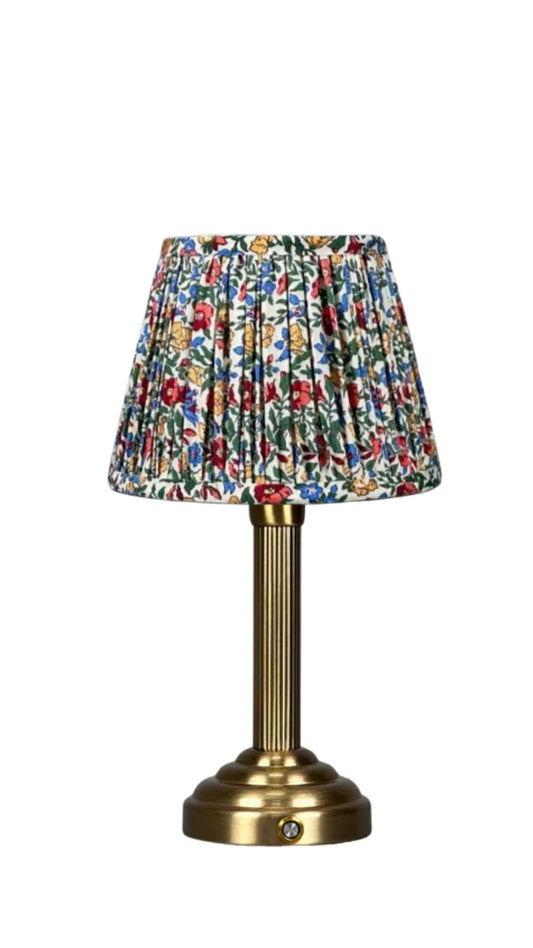 PRE ORDER - Tuileries - Luxe tafellamp met gebloemde kap en ronde voet