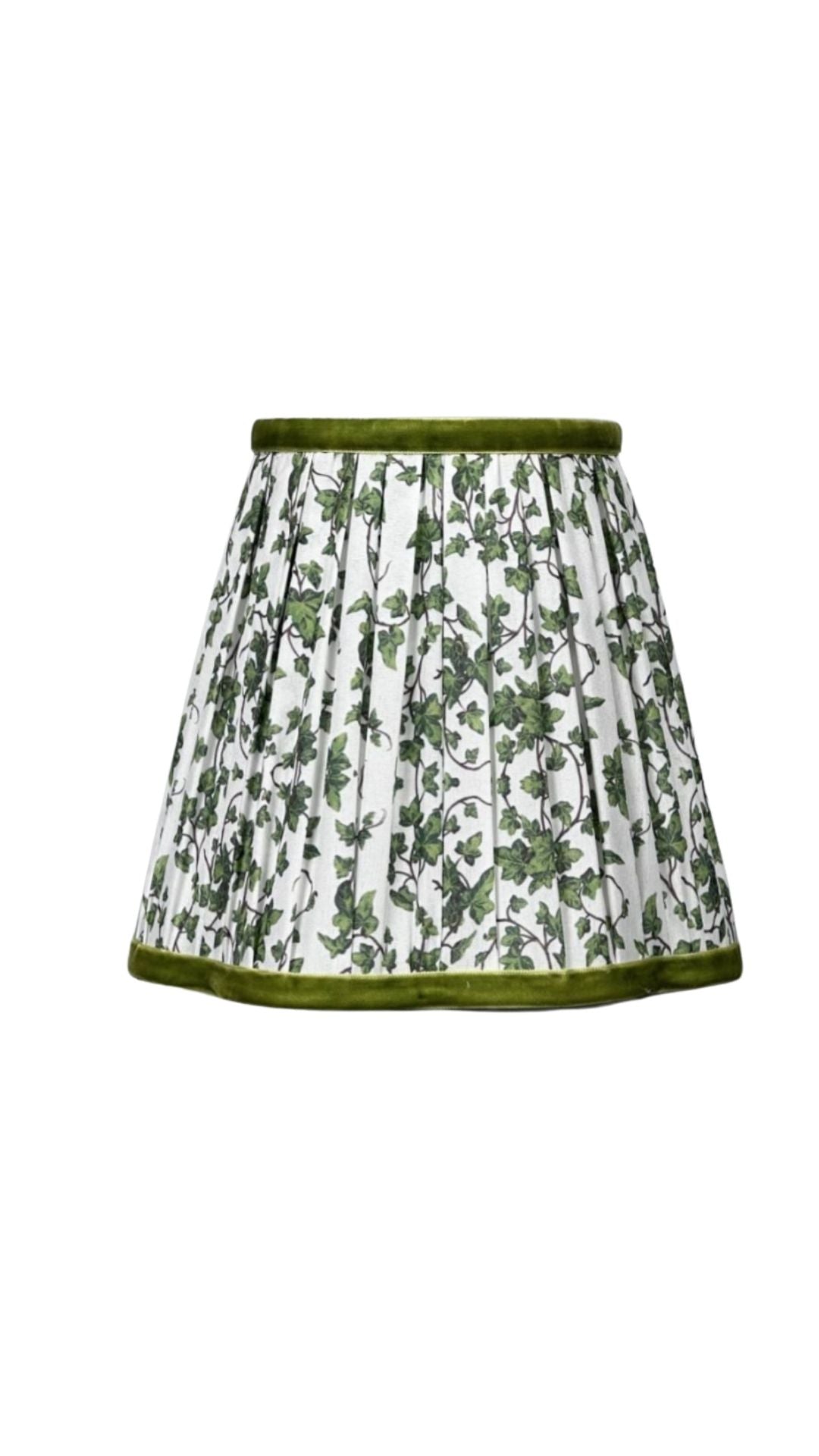 Juliette – Lampenkap met groene bladeren en luxe rand (los verkrijgbaar)