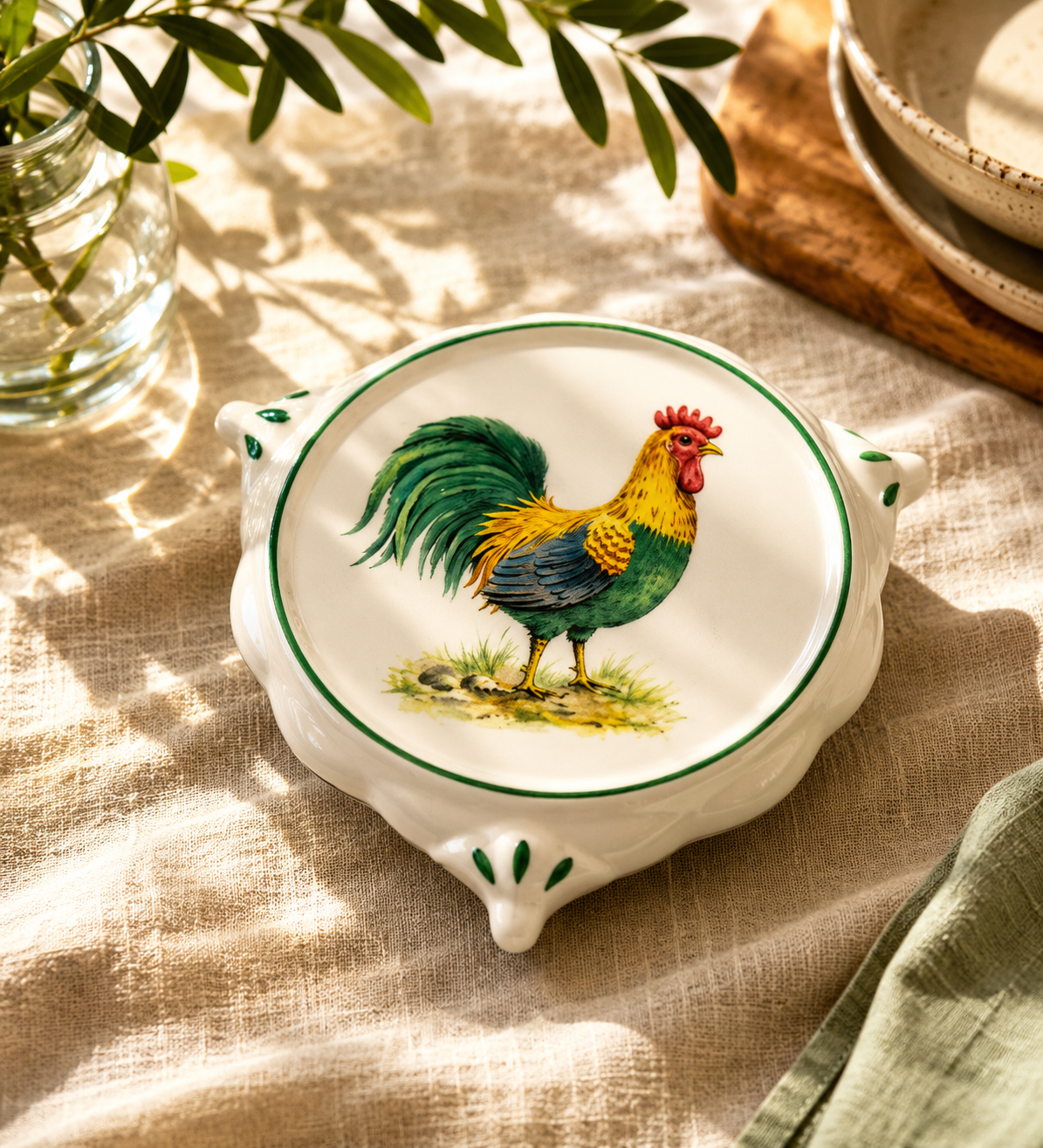Vintage Engels Porseleinen Schaaltje met Haan – Fine Bone China - Ruby Conceptstore 