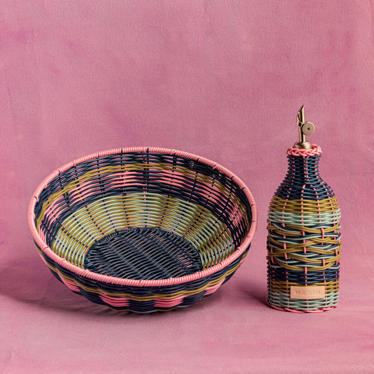 Design Oliefles Pink / Navy – Maegen - Ruby Conceptstore 