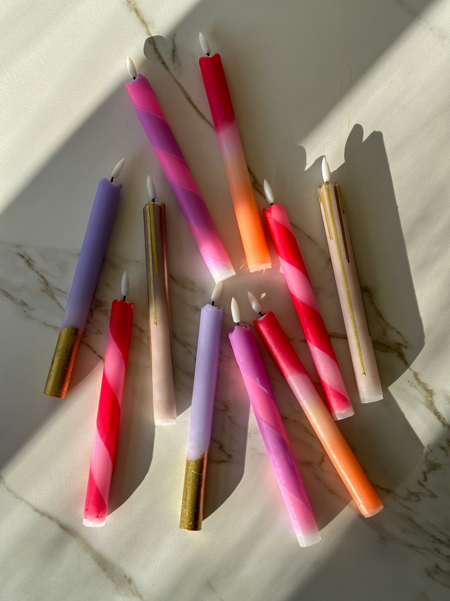 LED kaarsen dip dye (2 stuks) - RUBY Conceptstore 