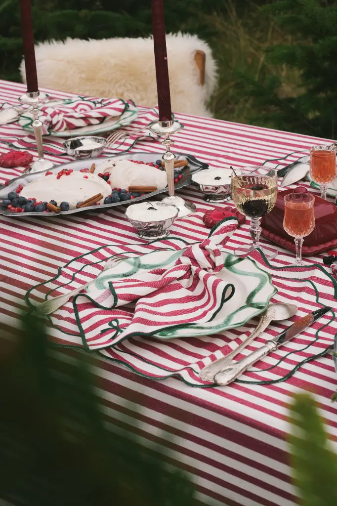 Maison Dinette - Placemats Noëline Burgundy (set van 2)