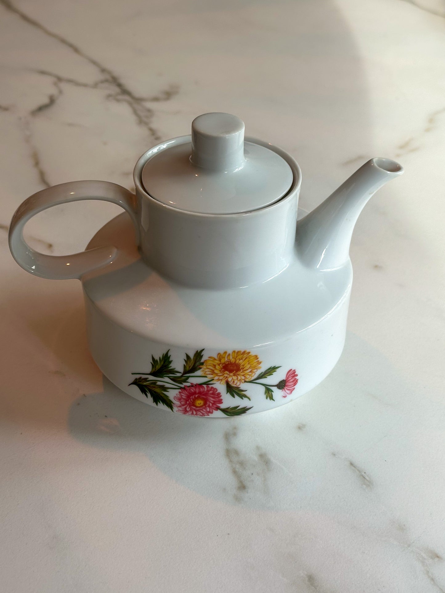 Vintage Winterling Theepot met Bloemen – West Germany Porselein - Ruby Conceptstore 