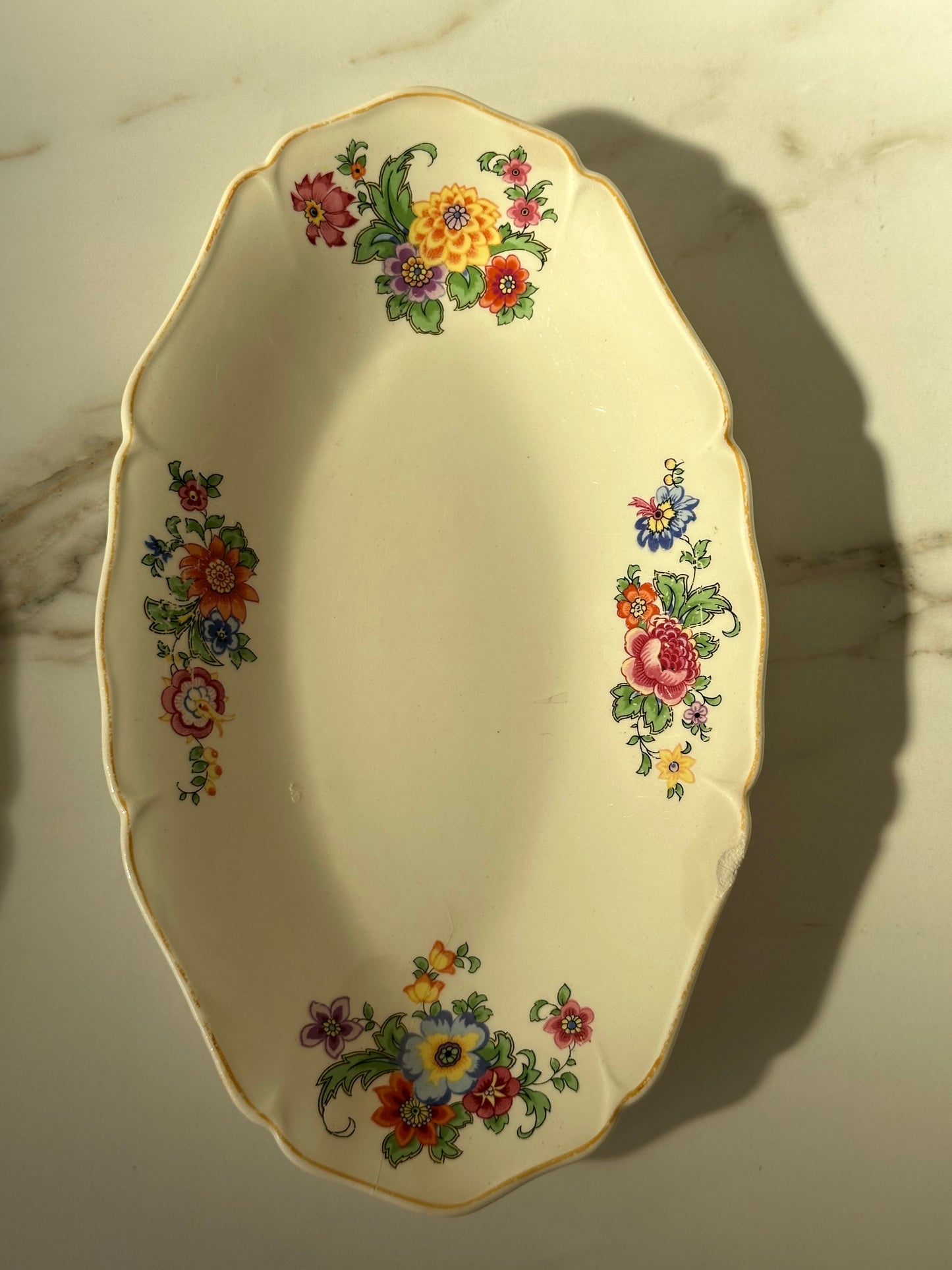 Vintage Maastricht Serveerschaal - Floral - Ruby Conceptstore 
