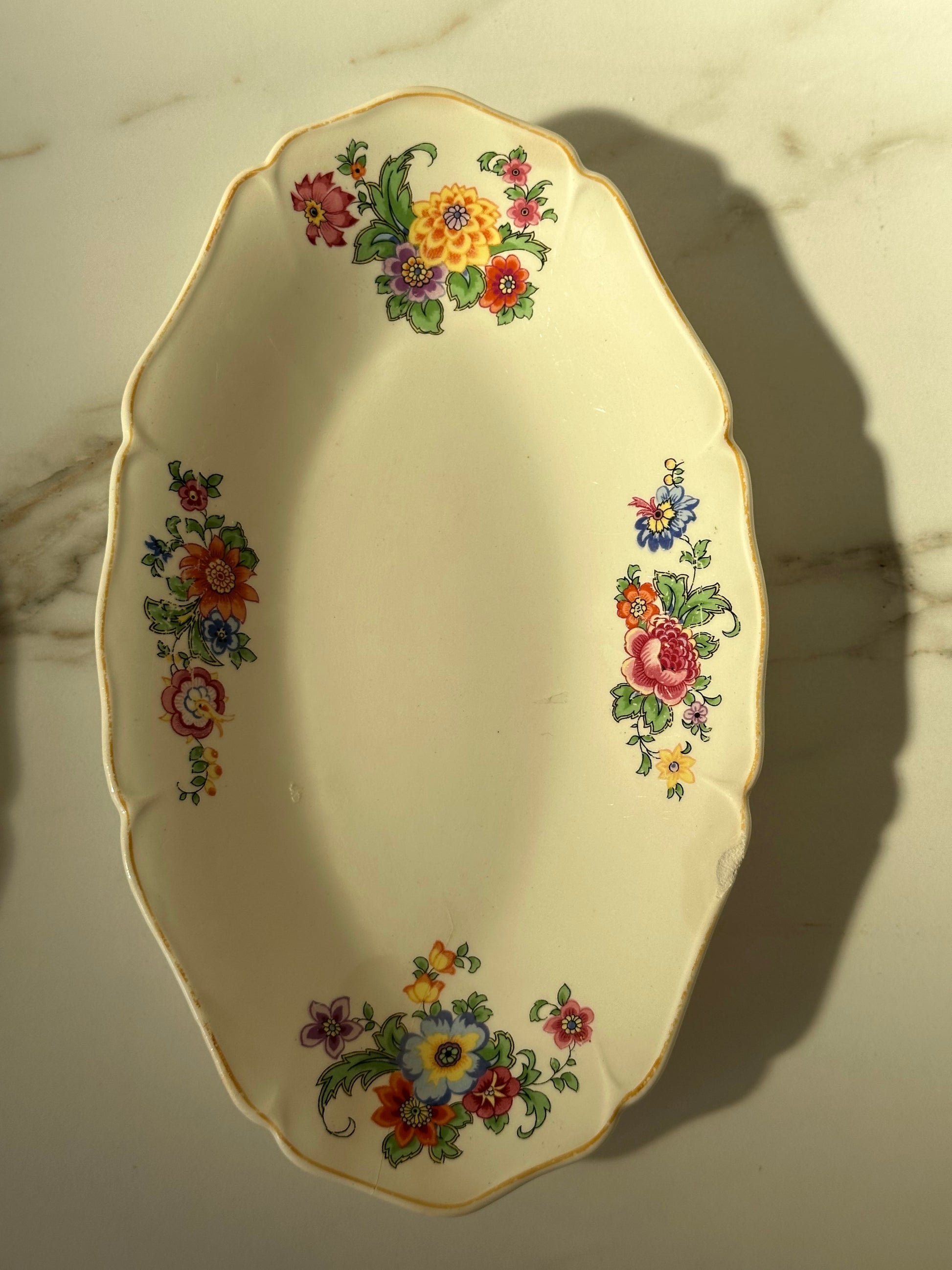 Vintage Maastricht Serveerschaal - Floral - Ruby Conceptstore 