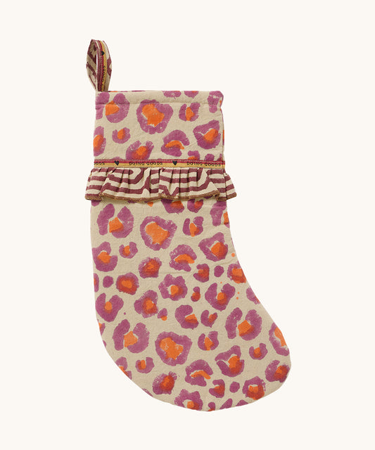 Doing goods - Kerstsok Pink Leopard Christmas Stocking