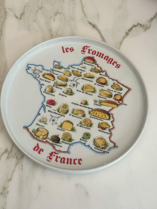 Vintage Frans groot Kaasbord ‘Les Fromages de France’ – Made in France L’Hirondelle/Pillivuyt - Ruby Conceptstore 