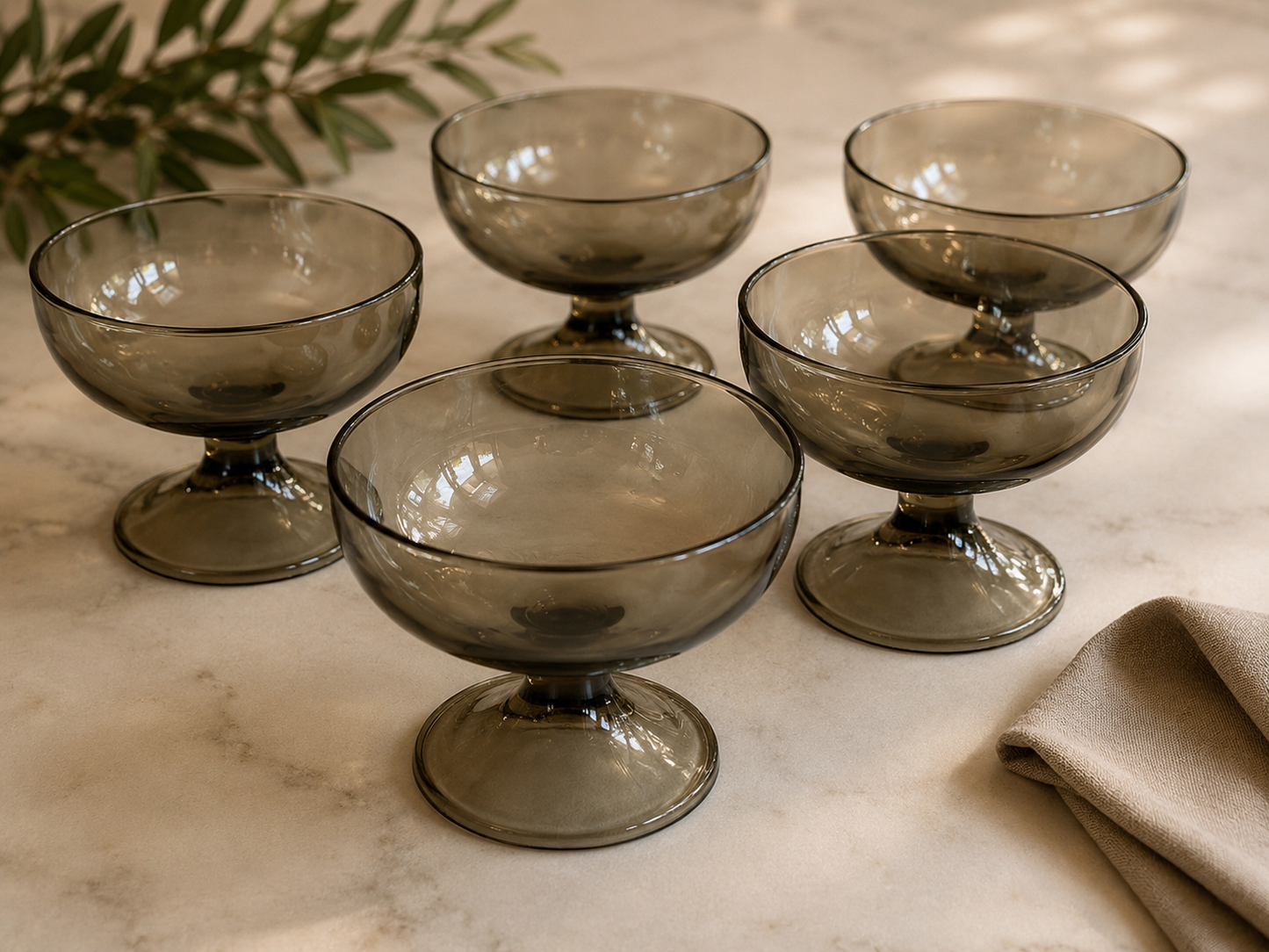 Vintage Coupe Glas – Rookglas – Arcoroc Frankrijk