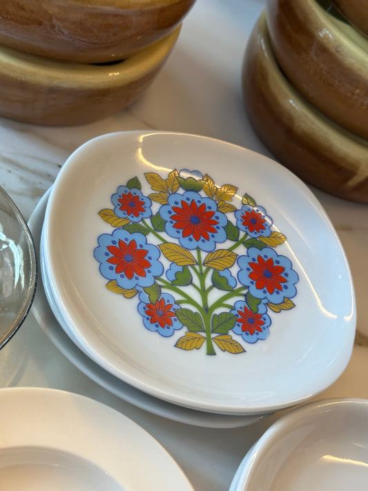 Vintage Bavaria schaaltjes bloemen – retro schaaltjes 11 cm (set van 3) - Ruby Conceptstore 