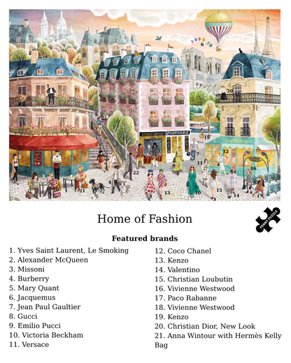 Pre order - Puzzel HOME OF FASHION Parijs 1000 stukjes