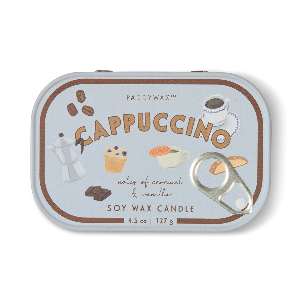 Paddywax geurkaars blik Cappuccino