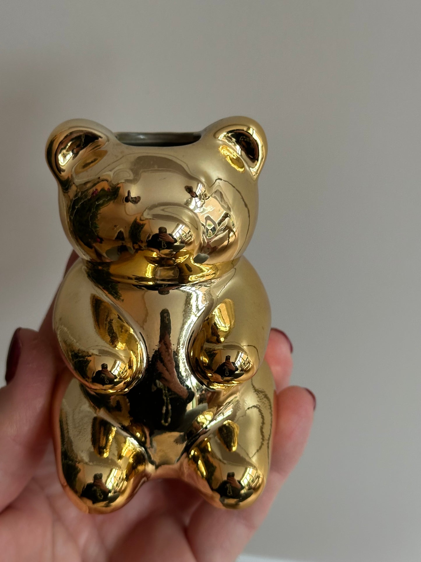 Shiny candy bear vaas: speels & trendy 10 cm - 4 kleuren