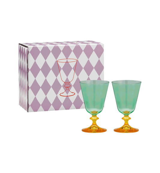 Anna + Nina - Arancia Short Wine Glass Set of 2