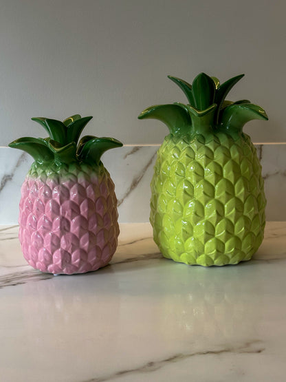 Vaas roze ananas 22 cm – Voeg een tropisch tintje toe aan je interieur! | Ruby Conceptstore