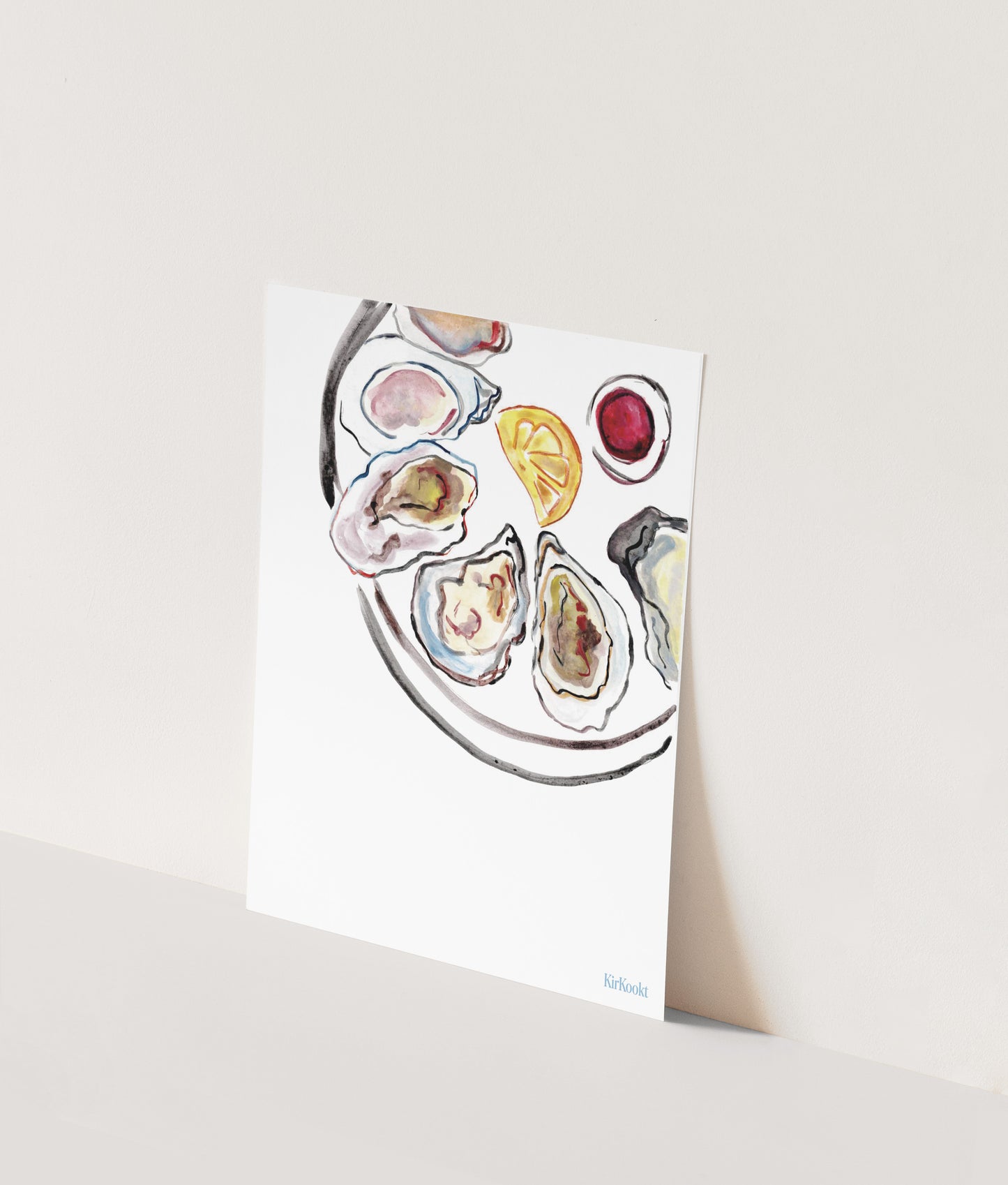 Luxe Oester art print: handgeschilderde Illustratie