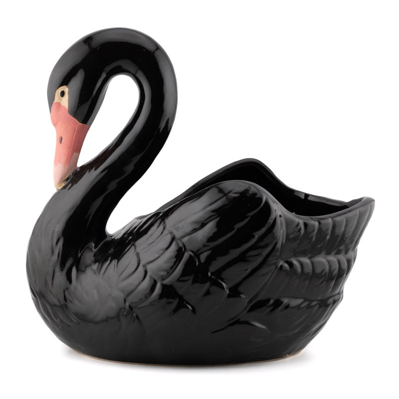 Zwarte zwaan aardewerk schaal - Ruby Conceptstore 