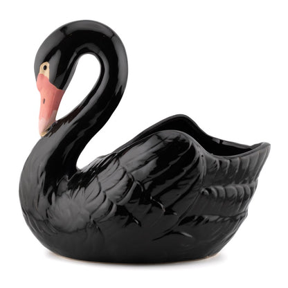 Zwarte zwaan aardewerk schaal - Ruby Conceptstore 