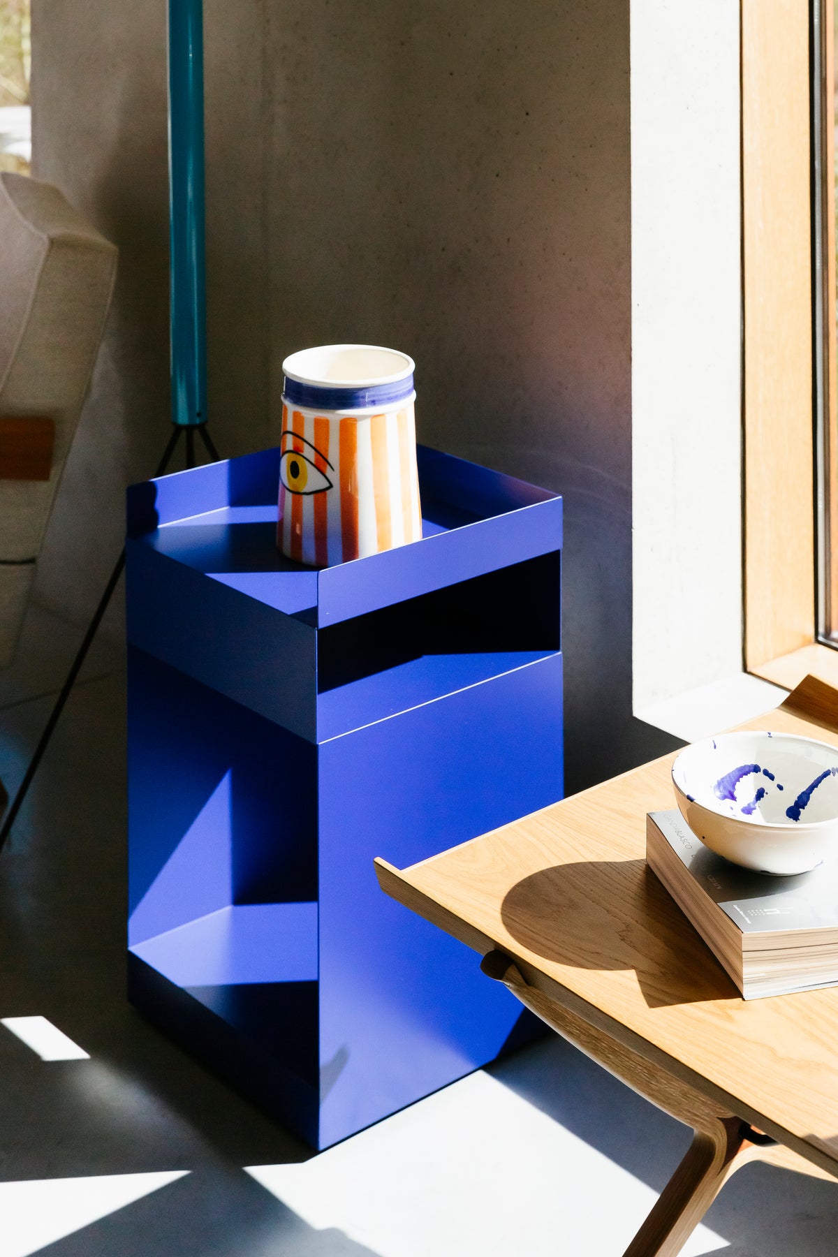 Wijnkoeler keramiek oog streep oranje - Ruby Conceptstore 