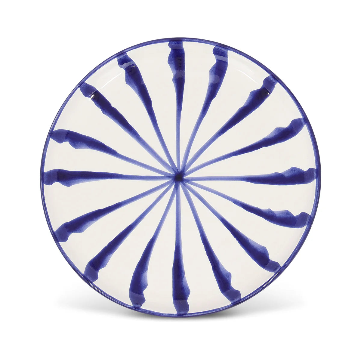 Bord 24 cm Palmetas blauw | Rubia Cerámica